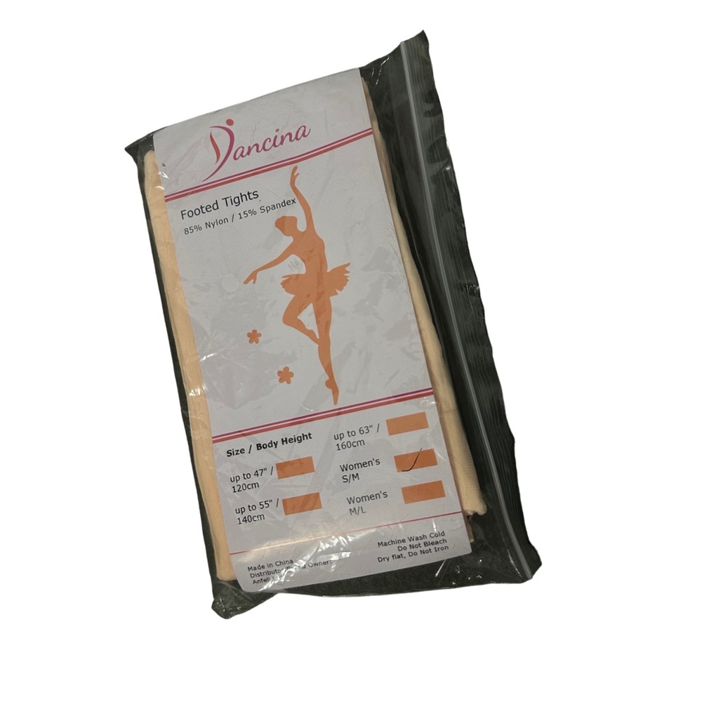 New Dancina Ballet Dance Tights Footed Ballet Women's Sz S/M